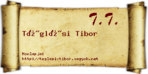 Téglási Tibor névjegykártya